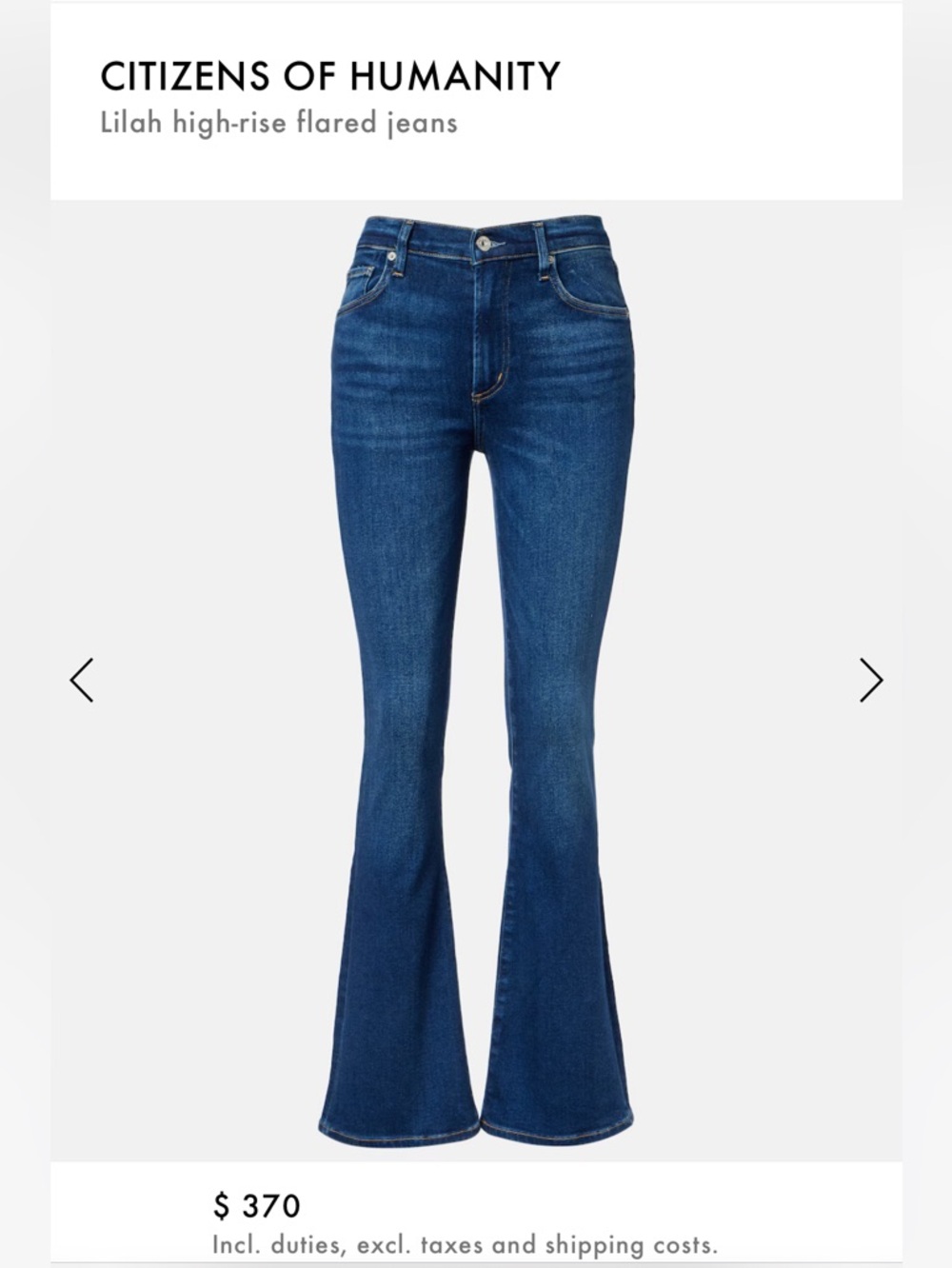 Citizens Of Humanity Lilah Blue High-Rise Flared Jeans - Picture 2 of 13